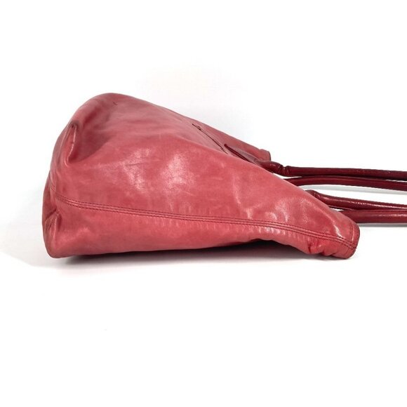 CHROME HEARTS FS tote Bag Tote Bag Shoulder Bag Leather Red - Picture 3 of 16